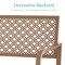Best Choice Products Indoor Outdoor Steel Garden Bench w/ Geometric Backrest, Foot Levelers